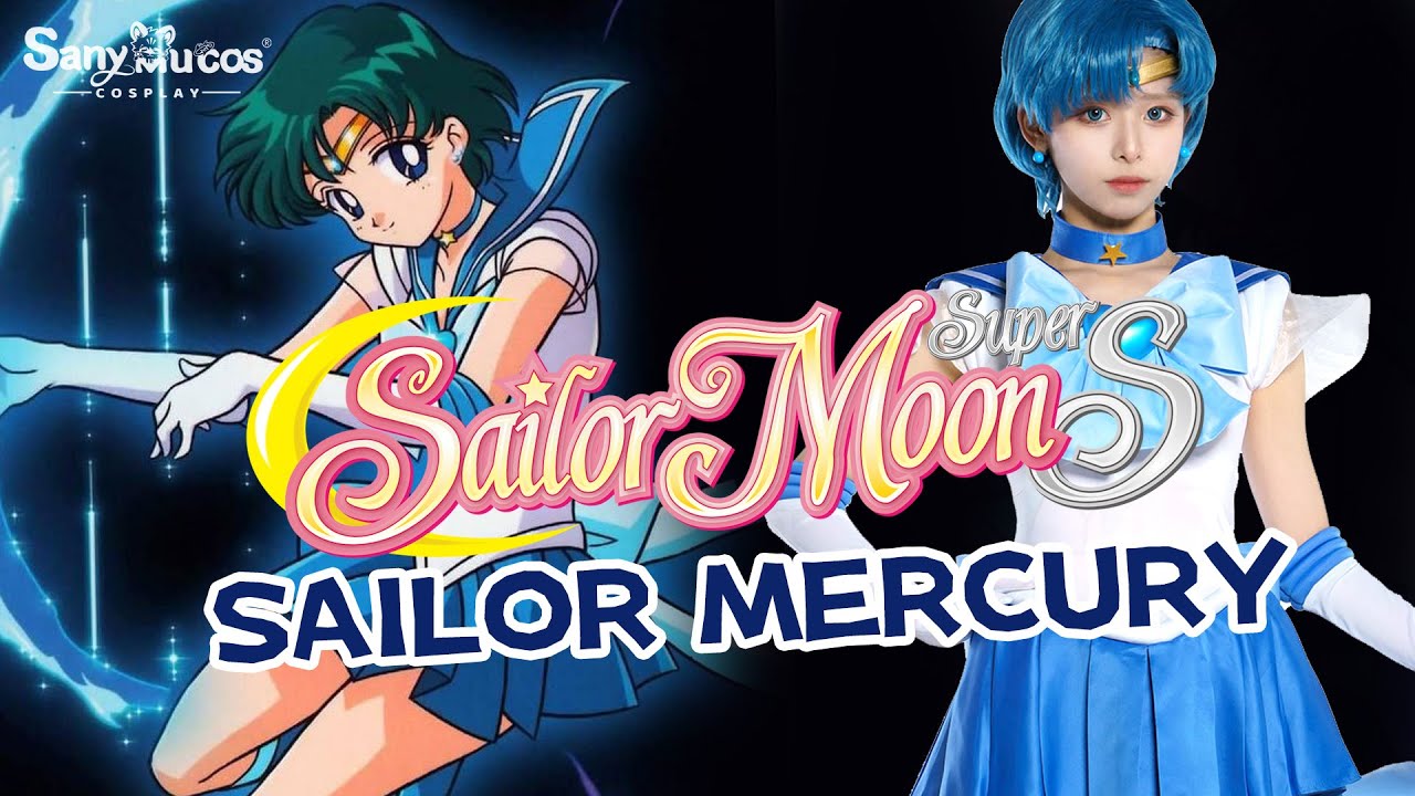 【SanyMuCos】Sailor Moon SuperS Sailor Mercury Ami Mizuno Battle Suit Cosplay Costume Detail Show