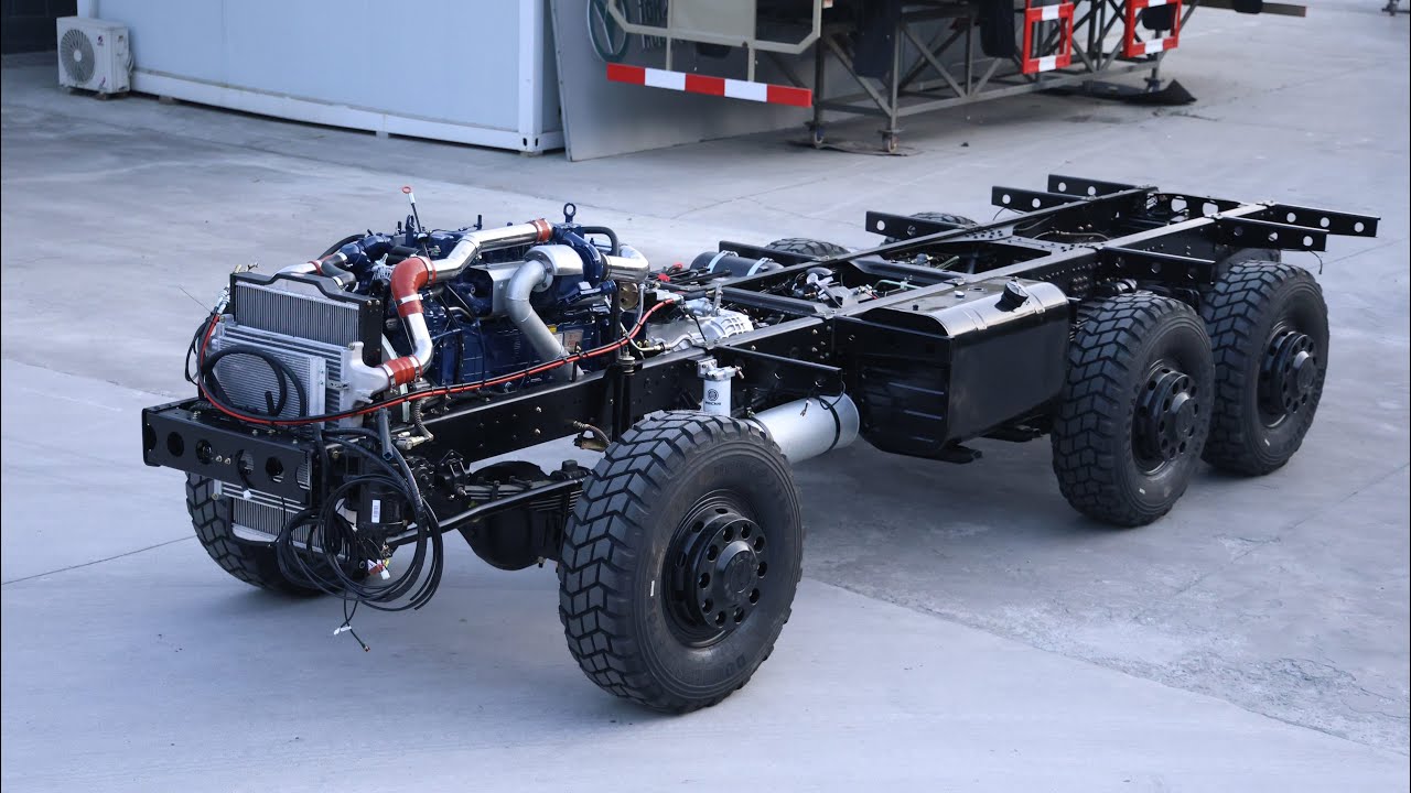 6x6 340-horspower 25-ton Gross Weight Strong Bus Rolling Chassis From ...