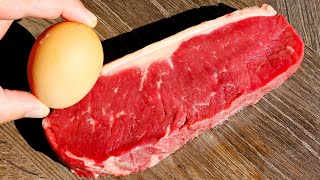 Egg white for Best STEAK Crust. How to get a crust on steak in a pan