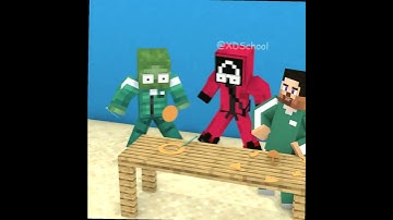 When Pro Steve v s Zombie Plays Squid Game Dalgona Candy   Monster School Minecraft Animations