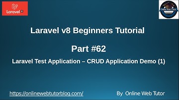 Learn Laravel 8 Beginners Tutorial #62 Laravel Test Application - CRUD Application Demo (1)