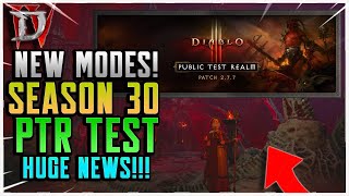 Diablo 3 Season 30 PTR 2.7.7 Patch Notes OVERVIEW