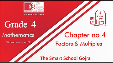 Grade 4th MATHEMATICS 🧮 chapter no 6 Factors & Multiples video no 2 .