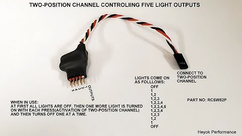 RC Switch: 5 outputs using Two-Position channel