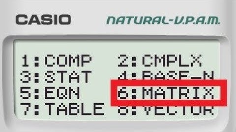 Casio Calculator: Inverse of 3x3 matrix