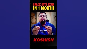How to Crack GATE in 1 month?🤔