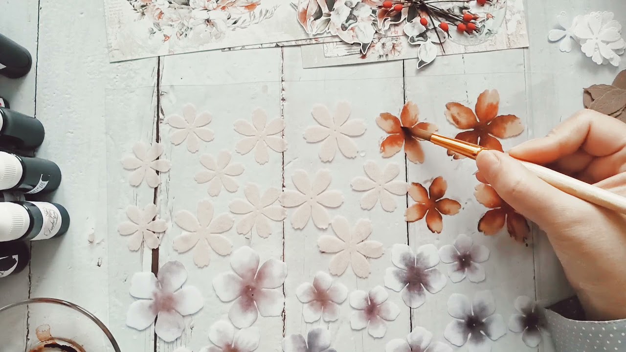 Тонировка цветов из ткани с помощью жидкого красителя. - YouTube