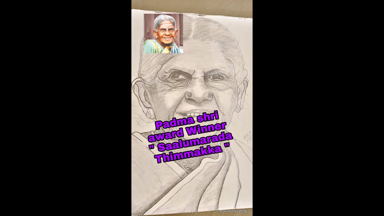 Saalumarada Thimmakka | Kannada | Digital Portrait Painting - YouTube