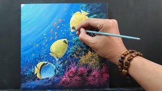 Underwater Paintings, Acrylic painting Tutorial (EP 38)