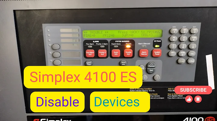 How To Disable Devices in Simplex 4100es Fire Alarm Panel