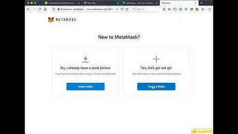 DuckDao - How to create MetaMask?
