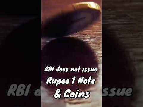 Who Issues 1 Rupee Note And Coins In India?