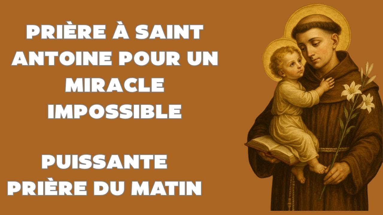 🙏 Puissante PRIÈRE à SAINT ANTOINE 🙏 pour un MIRACLE IMPOSSIBLE