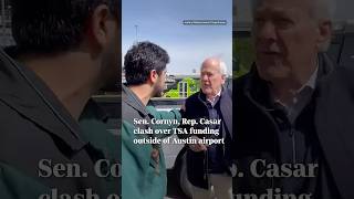 Greg Casar, John Cornyn clash over TSA funding outside Austin airport