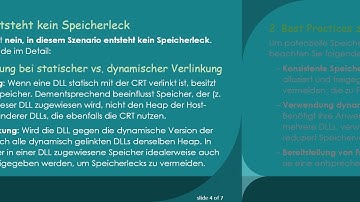 Verständnis der Speicherverwaltung: Beeinflusst ein Memory Leak beim DLL-Unload den Host-Prozess?