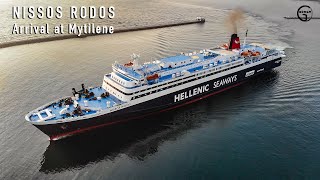 NISSOS RODOS: Arrival at Mytilene port. [Drone Video]