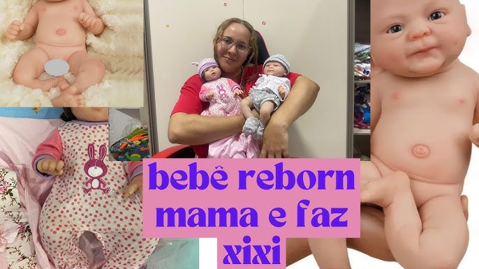 Bebê Reborn De Silicone Sólido Toma Banho, Mama/ Faz Xixi.