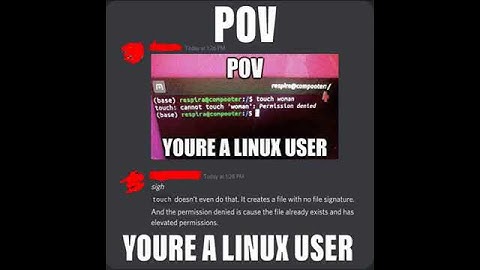POV youre linux user