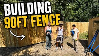 My Old High School Friends Came To Help Me Out On The Tiny Home Compound 90Ft Fence!