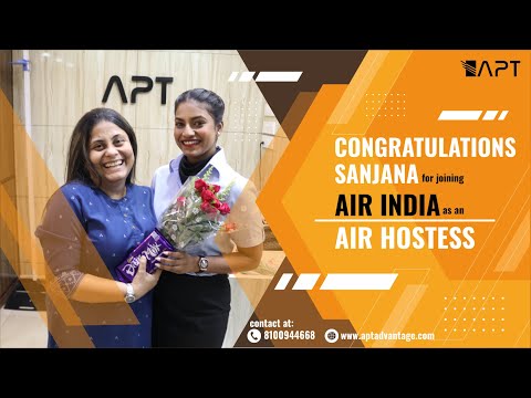 Airhostess of Air India | Congratulations Sanjana |#apt #placements #best