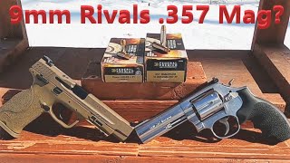 Can a Full Size 9mm Pistol RIVAL .357 Magnum? Federal HST+P VS Hydrashok