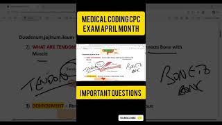 Medical coding Cpc exam April month important questions #cpcexam #aapc #cpctraining #medicalcoding