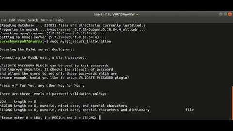 mysql secure installation