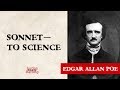 Sonnetto science  edgar allan poe poem reading  jordan harling reads