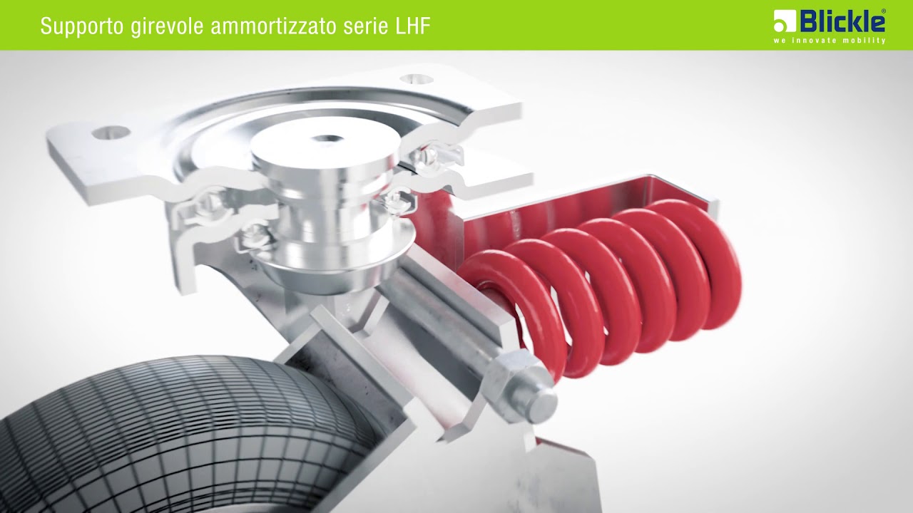 Supporto girevole ammortizzato serie LHF | ruota a molla | ruote con molla