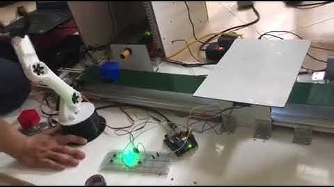 openplc project , Classtify object by colours and Robot Arm , ( Node Red for dashboard coming soon