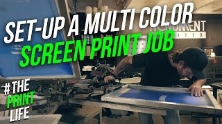 Set up and Register a Multi-Color Silk Screen Printing Job on Press || How To