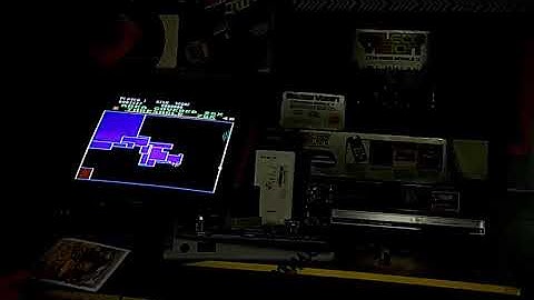 Qix - Atari XEGS Symphonic 20-inch crt Workbench play