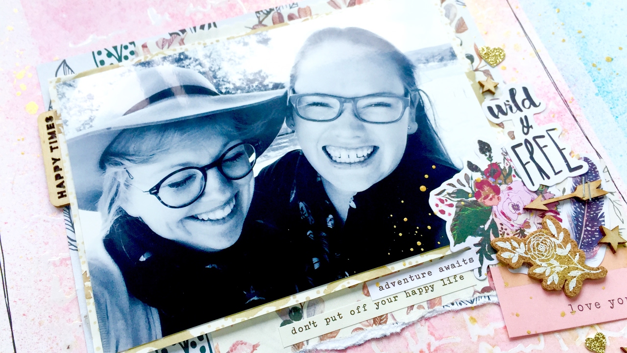 Scrapbook Layout KIT CRASHERS #04 ~ "Wild & Free" ~ Planner Society Kit + + + INKIE QUILL