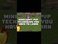 Minecraft PvP Technique You Must Know ⚔️