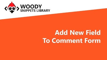 Add New Field To Comment Form