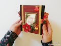 Handmade mini album folio style christmas theme