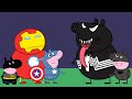 Peppa pig avengers  batman and iron man save the day