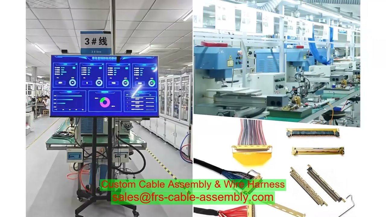 LVDS Cables for Graphics Systems Custom Wire Ffc Harness Cable for Medical I-PEX 20374-R35E-31