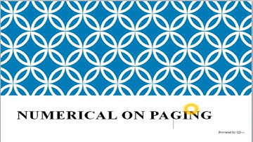 22.10 Numerical on Paging in Hindi Version