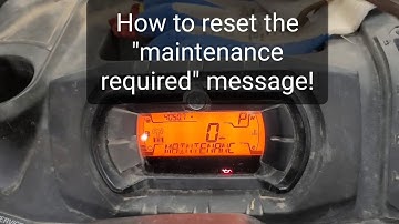 Fast Tip Friday EP4: Resetting the "Maintenance Required" message on a Can-Am Defender