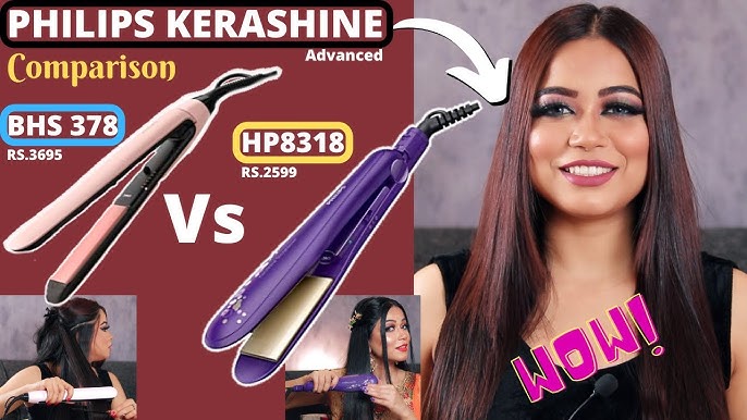 Straightener brush vs Kerashine Straightener | Do philips straighteners  work? | Review - YouTube