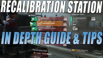 The Division - Recalibration Station How To Re-Roll Gear Guide