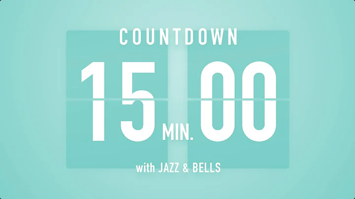 15 Minute Countdown Timer 🎶 Flip Clock with Jazz & Bells 🍵🔔