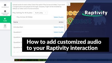 How to add customized audio to your Raptivity interaction