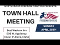 North idaho freedom fighters town hall meeting 2024 canidates lives idaho kootenai yt