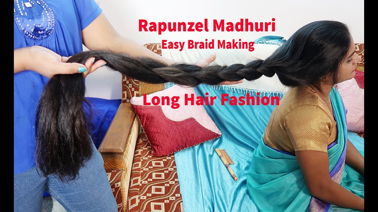 How To : Basic Braid Tutorial | LHF Rapunzel Madhuri Heavy Silky Long Hair  Braid Making - YouTube