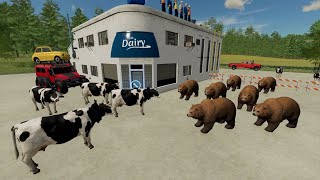 Saving cows and campers from wild bears | Farming Simulator 22 screenshot 4