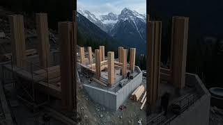 Would you live in this cliffside chalet? #housedesign #luxury #mountain