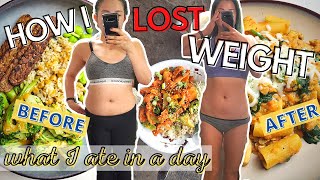 HOW I LOST WEIGHT / WHAT I ATE IN A DAY (VEGAN)