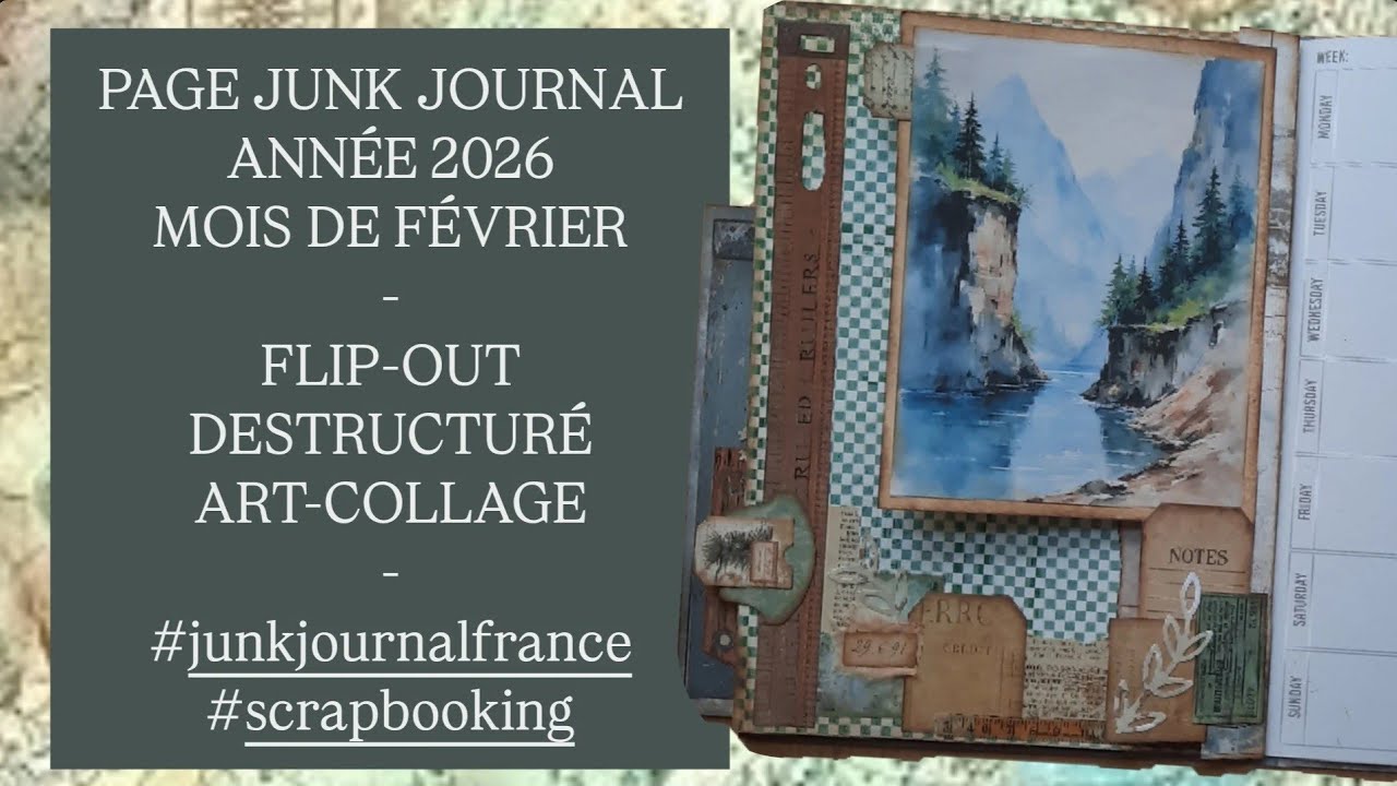 PAGE JUNK JOURNAL/FLIP-OUT DESTRUCTURÉ  #junkjournalideas #journalsay  #junkjournalfrance #nature 